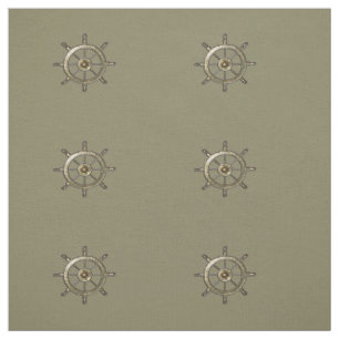 Golden Nautical Shield Wheel Stof