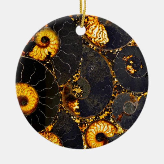 Golden Nautilus Keramisch Ornament (Voorkant)