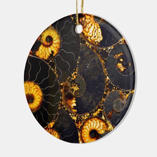 Golden Nautilus Keramisch Ornament (Links)