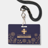 Golden Navy embleem Badge (Voorzijde met lanyard)