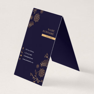 Golden Navy Folder Visitekaartje