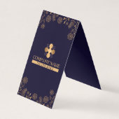 Golden Navy Folder Visitekaartje (Voorkant)