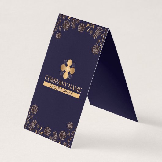 Golden Navy Folder Visitekaartje (Voorkant)