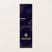 Golden Navy Folder Visitekaartje (Buitenkant ongevouwen)