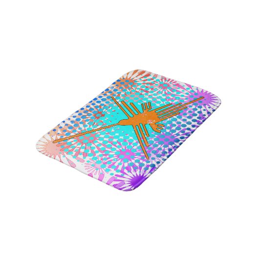 Golden Nazca Lines Hummingbird Badmat (Gekanteld)