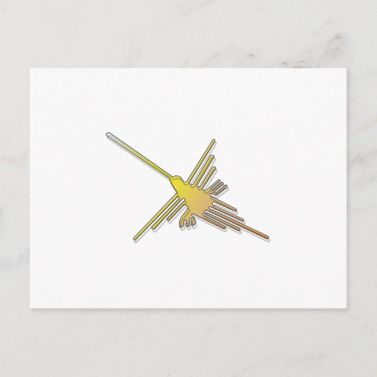 Golden Nazca Lines Hummingbird Briefkaart (Voorkant)
