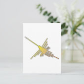 Golden Nazca Lines Hummingbird Briefkaart (Staand voorkant)