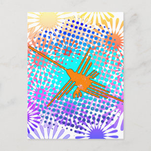 Golden Nazca Lines Hummingbird Briefkaart