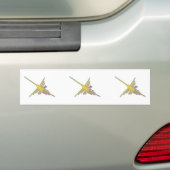 Golden Nazca Lines Hummingbird Bumpersticker (Op auto)