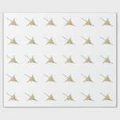 Golden Nazca Lines Hummingbird Cadeaupapier (Vlak)