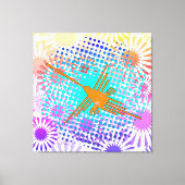 Golden Nazca Lines Hummingbird Canvas Afdruk (Voorkant)