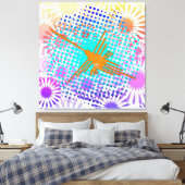 Golden Nazca Lines Hummingbird Canvas Afdruk (Insitu (Slaapkamer))