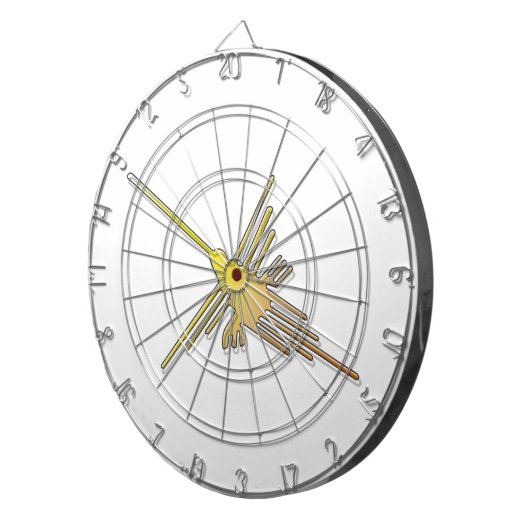 Golden Nazca Lines Hummingbird Dartbord (Voorkant Rechts)