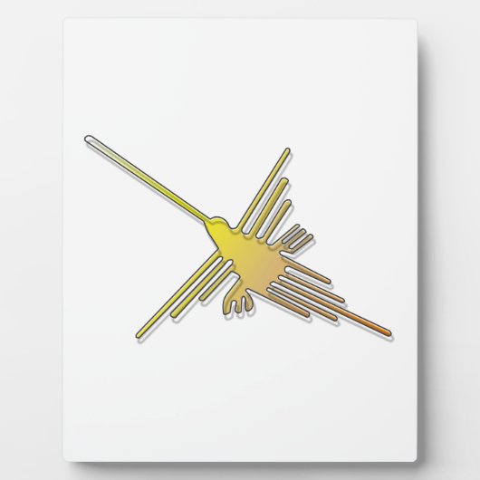 Golden Nazca Lines Hummingbird Fotoplaat (Voorkant)