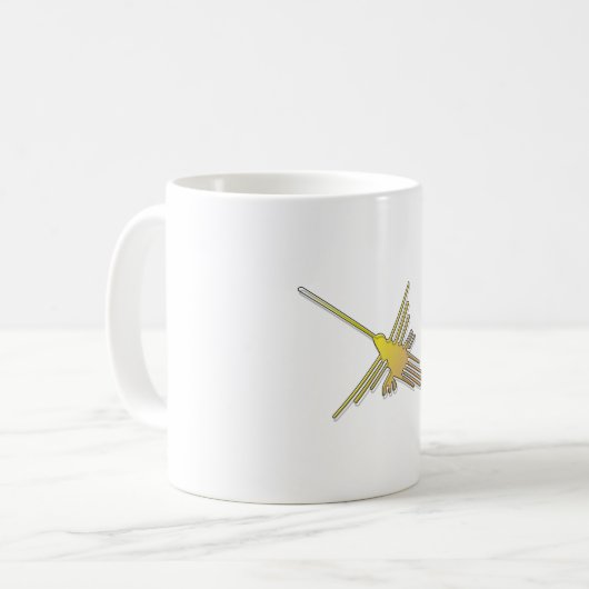 Golden Nazca Lines Hummingbird Koffiemok (Voorkant links)