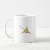 Golden Nazca Lines Hummingbird Koffiemok (Links)
