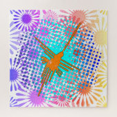 Golden Nazca Lines Hummingbird Legpuzzel (Horizontaal)