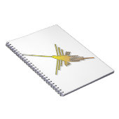 Golden Nazca Lines Hummingbird Notitieboek (Rechterzijde)