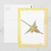 Golden Nazca Lines Hummingbird Old Torn Paper Briefkaart (Voorkant / Achterkant)