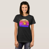 Golden Nazca Lines Hummingbird Retro Sunset T-shirt (Voorkant volledig)