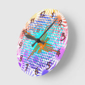 Golden Nazca Lines Hummingbird Ronde Klok (Hoek)