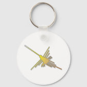 Golden Nazca Lines Hummingbird Sleutelhanger (Voorkant)