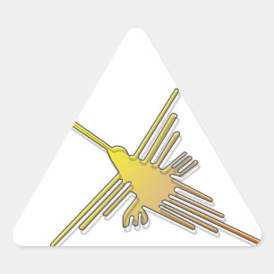 Golden Nazca Lines Hummingbird Sticker