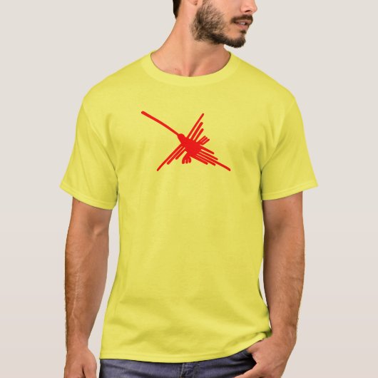 Golden Nazca Lines Hummingbird T-shirt (Voorkant)