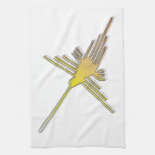 Golden Nazca Lines Hummingbird Theedoek (Verticaal)