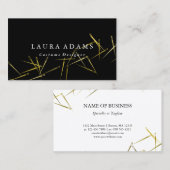 Golden Needles | Elegant Mode Designer Visitekaartje (Voorkant / Achterkant)