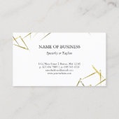 Golden Needles | Elegant Mode Designer Visitekaartje (Achterkant)