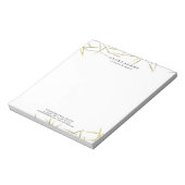 Golden Needles White | Elegant Mode Designer Notitieblok (Linkerzijde)