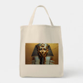  Golden Nefertiti Line Art Tote Bag – Modern Egypt (Achterkant)