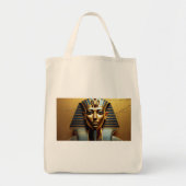  Golden Nefertiti Line Art Tote Bag – Modern Egypt (Voorkant)
