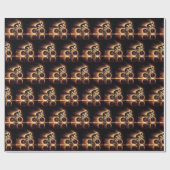 Golden Neon Fietser Cadeaupapier (Vlak)