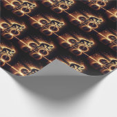 Golden Neon Fietser Cadeaupapier (Hoek)