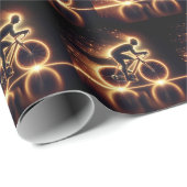 Golden Neon Fietser Cadeaupapier (Rol Hoek)