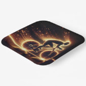 Golden Neon Fietser Papieren Bordje (Gebogen)