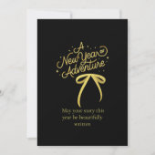 Golden New Year Adventure Card Design Feestdagenkaart (Voorkant)