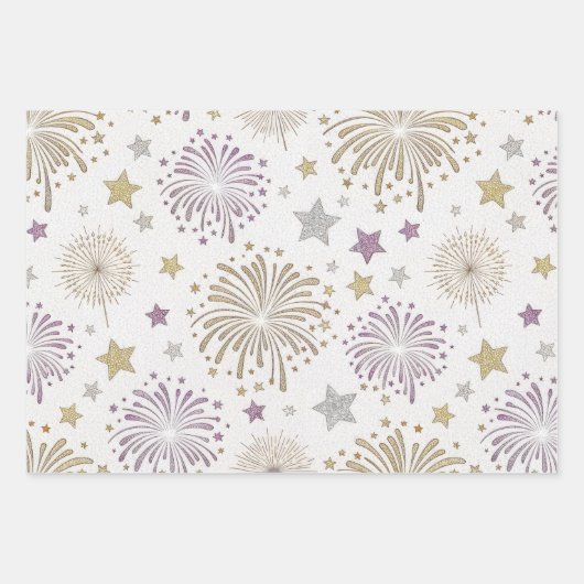 Golden New Year Inpakpapier Vel (Voorkant 3)