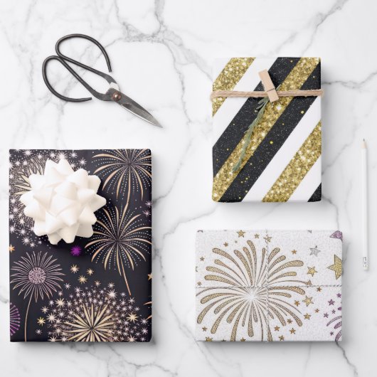 Golden New Year  Inpakpapier Vel (Voorkant)