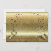 Golden New Years Eve huwelijksuitnodigingen Kaart (Achterkant)