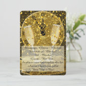 Golden New Years Eve Uitnodiging (Staand voorkant)
