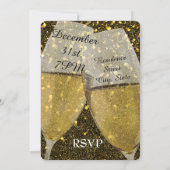 Golden New Years Eve Uitnodiging (Achterkant)