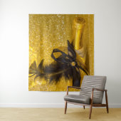 Golden New Years Flapper Pet Wandkleed (In situ)