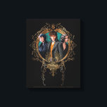 Golden Newt, Tina en Leta Art Deco Portrait Canvas Afdruk<br><div class="desc">FANTASTISCHE BEASTEN: DE CRIMINALITEITEN VAN GRINDELWALD™ | Bekijk dit nieuwe kunstportret met PORPENTINA GOLDSTEIN™,  NEWT SCAMANDER™ en Leta Leodd in een  cirkelvormig lijst. Bekijk deze prachtige afbeelding vandaag op je favoriete Zazzle-product!</div>