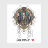 Golden Newt, Tina en Leta Art Deco Portrait Sticker (Vel)