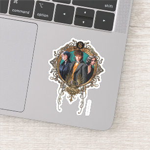 Golden Newt, Tina en Leta Art Deco Portrait Sticker