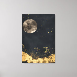 Golden Night Canvas Afdruk
