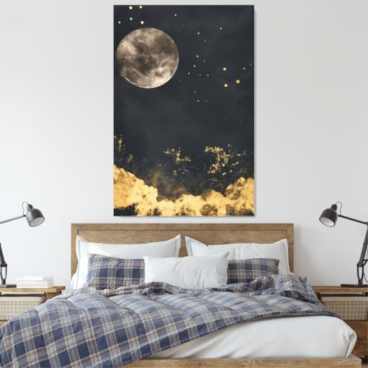 Golden Night Canvas Afdruk (Insitu (Slaapkamer))
